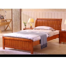 實木床1.2*1.9m(床頭柜+棕墊)