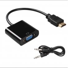 hdmi轉(zhuǎn)vga轉(zhuǎn)換器vga音頻視HDMI顯示器連接線 HDMI/VGA-X21-無(wú)線